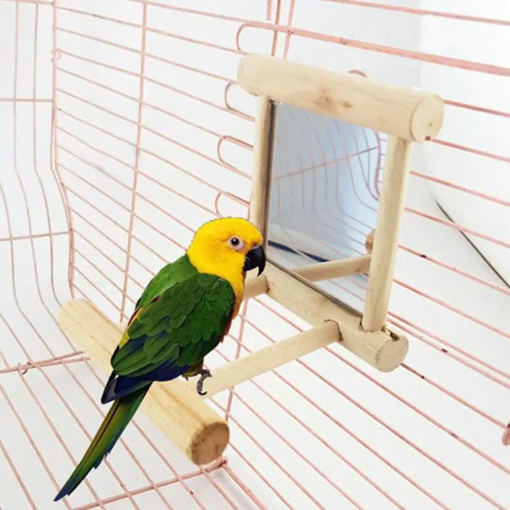 New Durable Funny Wooden Bird Toy Mirror Stand Platform Toys for Parrots Cockatiel Vogel
New Durable Funny Wooden Bird Toy Mirror Stand Platform Toys for Parrots Cockatiel Vogel