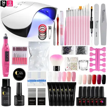 COSCELIA 18/12 Color/Set Poly Extensions Gel&Colorful Nail Polish Set With 36W Lamp For Manicure Kit Soak Off UV Gel Dryer Tools
COSCELIA 18/12 Color/Set Poly Extensions Gel&Colorful Nail Polish Set With 36W Lamp For Manicure Kit Soak Off UV Gel Dryer Tools