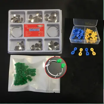 100Pcs Full Kit Dental Matrix Sectional Contoured Metal Matrices No.1.398 + 2 Rings
100Pcs Full Kit Dental Matrix Sectional Contoured Metal Matrices No.1.398 + 2 Rings