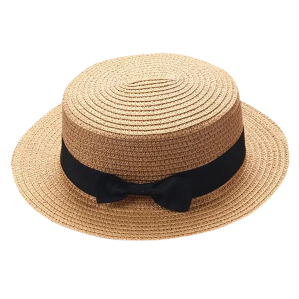 Простая летняя пляжная шляпа для родителей и детей Женская Повседневная Панама