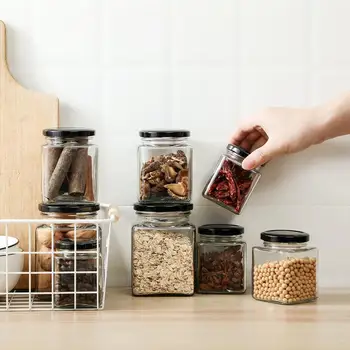 1PC Glass Sealed Jar Household Moisture-Proof Food Storage Containers With Lid Kitchen Transparent Multi Grains Storage Box
1PC Glass Sealed Jar Household Moisture-Proof Food Storage Containers With Lid Kitchen Transparent Multi Grains Storage Box