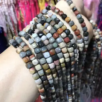 Natural Faceted Beads American Picture Stone for Jewelry Making Beadwork DIY Bracelet Necklace Size5x5mm
Natural Faceted Beads American Picture Stone for Jewelry Making Beadwork DIY Bracelet Necklace Size5x5mm
