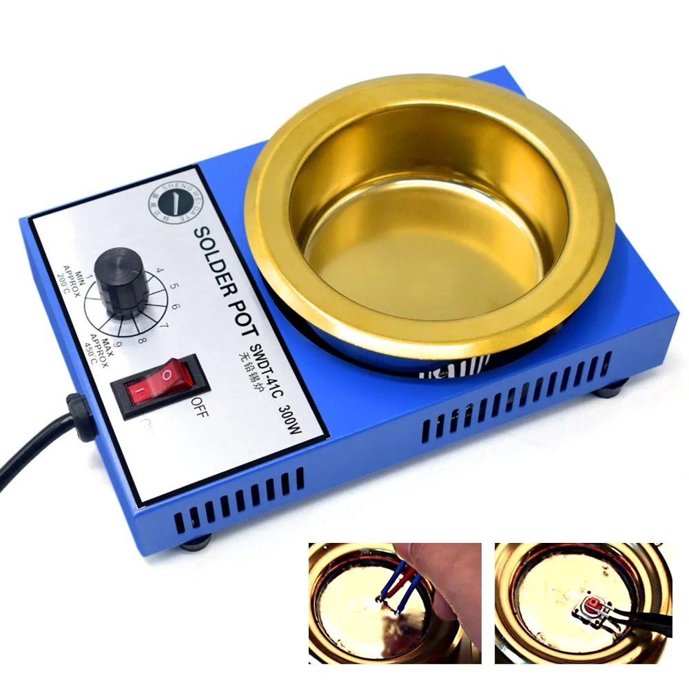 Solder Pot Tin Melting Furnace EU/US Plug 220V/110V Thermoregulation Soldering Desoldering Bath 100/50 mm 200~450 Centigrade
Solder Pot Tin Melting Furnace EU/US Plug 220V/110V Thermoregulation Soldering Desoldering Bath 100/50 mm 200~450 Centigrade