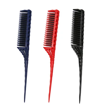 3-Row Teeth Teasing Comb Detangling Brush Rat Tail Comb Adding Volume Back Coming Hairdressing Combs Anti-static Straight Comb
3-Row Teeth Teasing Comb Detangling Brush Rat Tail Comb Adding Volume Back Coming Hairdressing Combs Anti-static Straight Comb