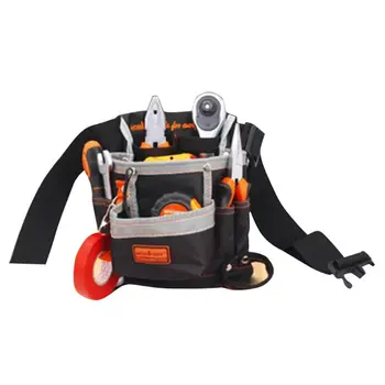 

Multifunctional Tool Holder Bags Polyester 250x240mm 7 Pockets Woodworking Waist Belt Tools Bag Electricians Tool Kit Bag