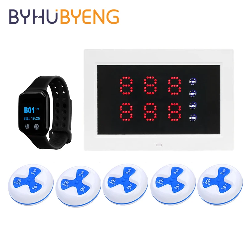 BYHUBYENG Designer Buttons Customer Service Contact Pager Waiter Wireless Calling Bell System For Restaurant Paging Catering
BYHUBYENG Designer Buttons Customer Service Contact Pager Waiter Wireless Calling Bell System For Restaurant Paging Catering