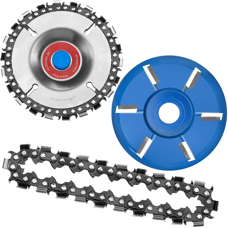 Wood Carving Chain Disc with Extra Chain 4 Inch 22 Teeth Angle Grinder 6 Arc Teeth Wood Carving Disc Bore Milling Cutter
Wood Carving Chain Disc with Extra Chain 4 Inch 22 Teeth Angle Grinder 6 Arc Teeth Wood Carving Disc Bore Milling Cutter