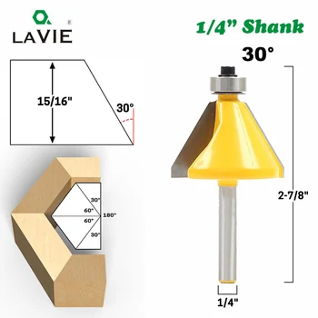 1pc 1/4" 6.35mm Shank 30 Degree Chamfer Router Bit Woodwork Bevel Edging Milling Cutter for Wood Woodworking Tools
1pc 1/4" 6.35mm Shank 30 Degree Chamfer Router Bit Woodwork Bevel Edging Milling Cutter for Wood Woodworking Tools