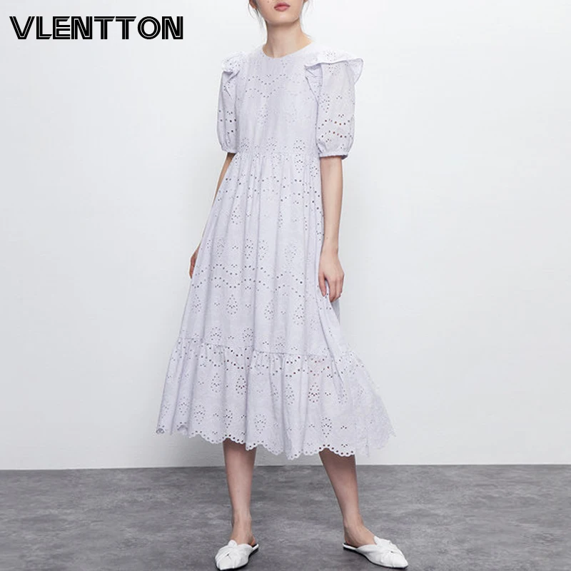 2020 Spring Summer Sexy Hollow Out Embroidery Maxi Dress Women Solid Short Sleeve Ruffles A-Line Party Dresses Ladies Vestidos
2020 Spring Summer Sexy Hollow Out Embroidery Maxi Dress Women Solid Short Sleeve Ruffles A-Line Party Dresses Ladies Vestidos