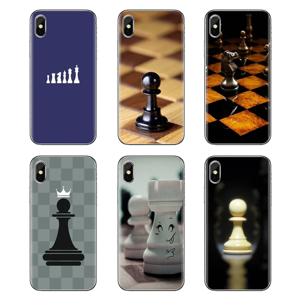 Transparent Soft Shell Covers Chess Board Pieces For Samsung Galaxy S3 S4 S5 Mini S6 S7 Edge S8 S9 S10 Plus Note 3 4 5 8 9 |