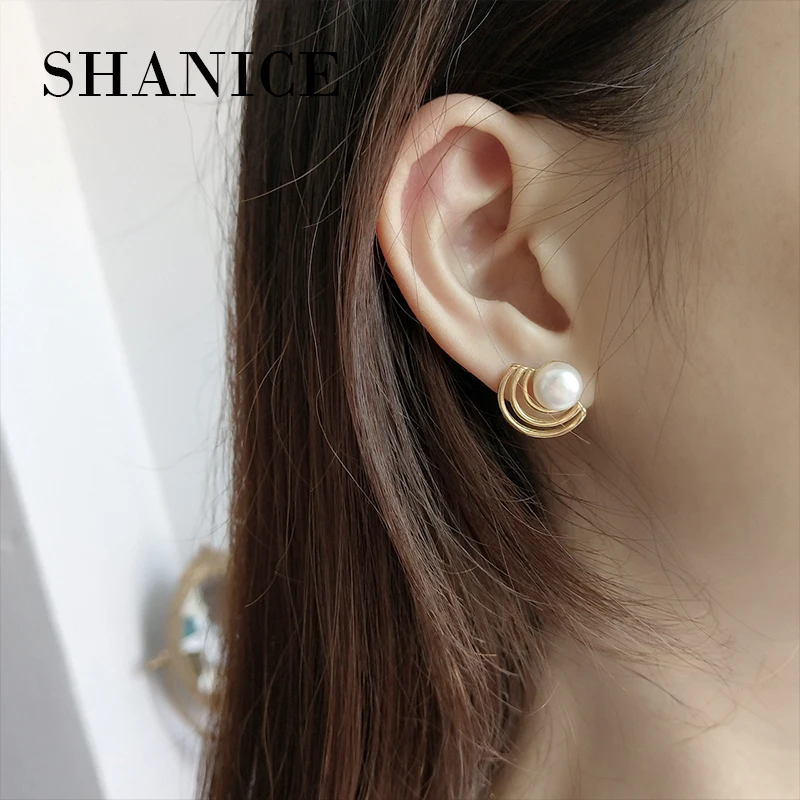 SHANICE Gold Color Unique 925 Sterling Silver Jewelry INS style fan shape shell pearl design Slip Stud Earrings for Women
SHANICE Gold Color Unique 925 Sterling Silver Jewelry INS style fan shape shell pearl design Slip Stud Earrings for Women