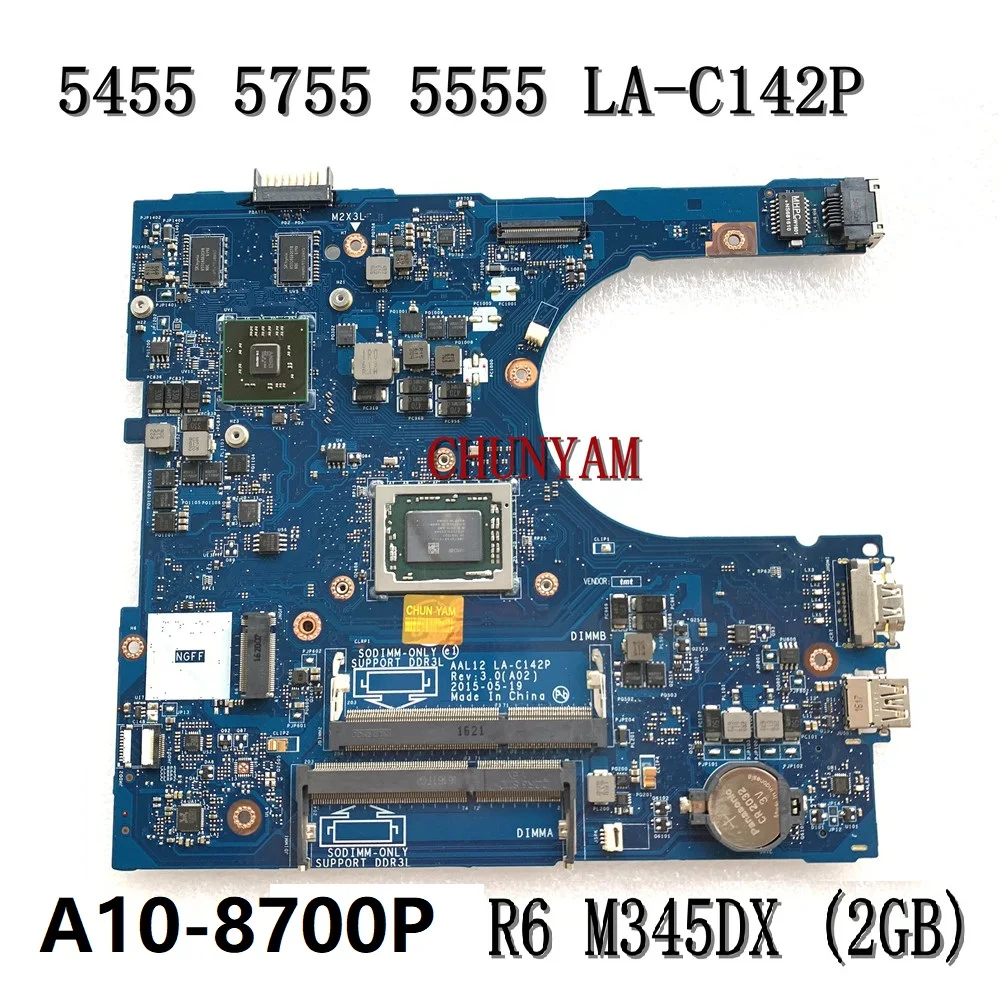 Новая внешняя деталь для Inspiron 5455 5555 5755 материнская плата ноутбука LA-C142P HVWDP 100%
