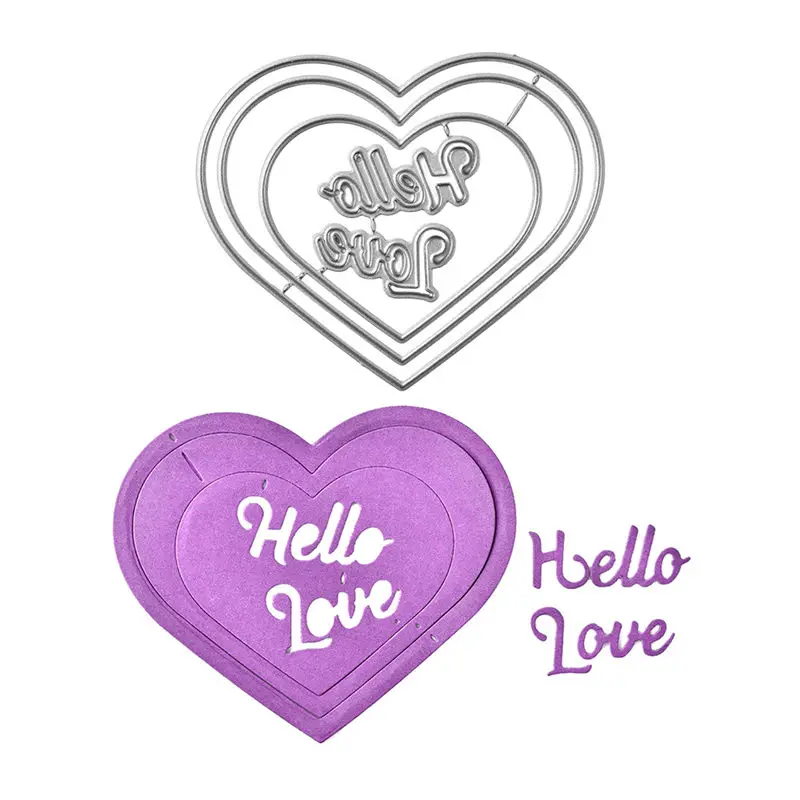 YaMinSanNiO Hello Love Letter Metal Cutting Dies Heart Scrapbooking For Making Cards Decorative Embossing DIY Craft Stencils New
YaMinSanNiO Hello Love Letter Metal Cutting Dies Heart Scrapbooking For Making Cards Decorative Embossing DIY Craft Stencils New