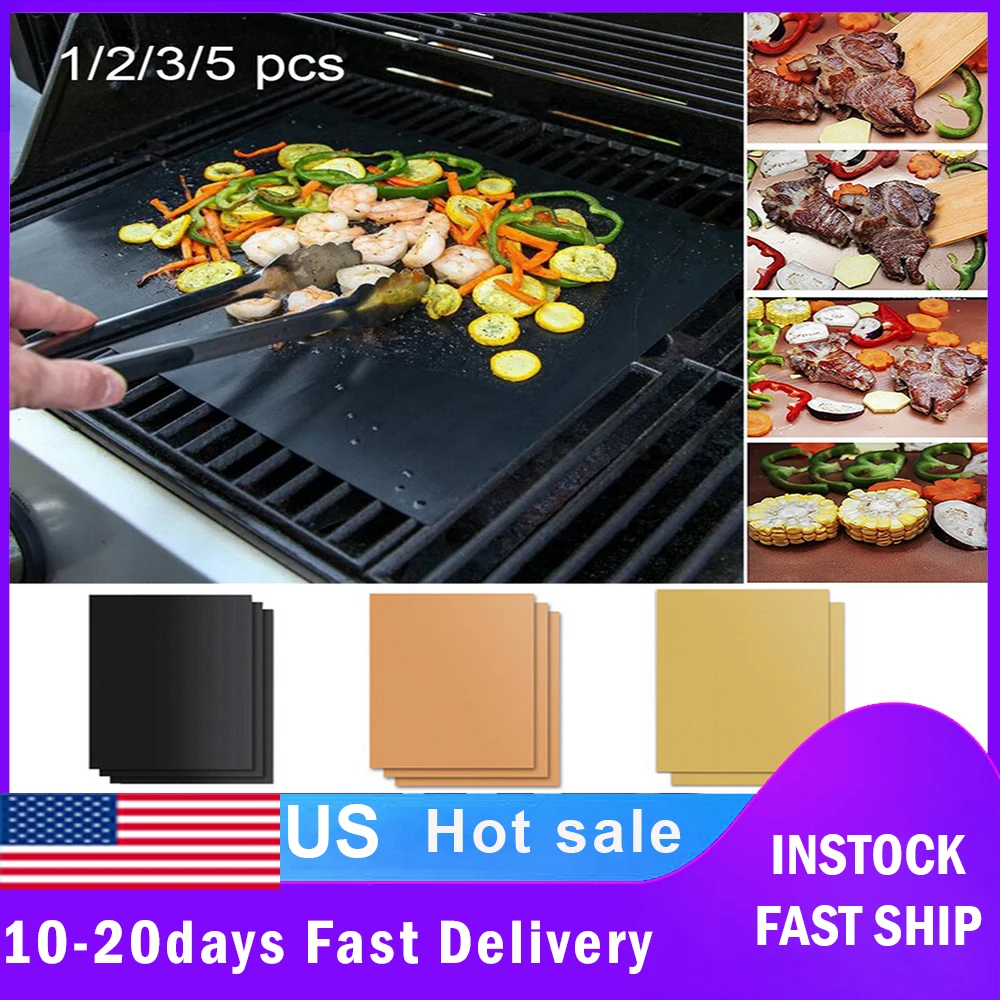 Extra Thick Heat Resistant Teflon BBQ Grill Mat Baking Reusable Non-Stick Barbecue Cooking Grilling Sheet Liner BBQ Tools
Extra Thick Heat Resistant Teflon BBQ Grill Mat Baking Reusable Non-Stick Barbecue Cooking Grilling Sheet Liner BBQ Tools