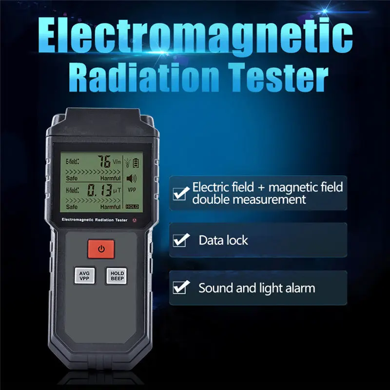 Electromagnetic Field Radiation Tester EMF Meter Handheld Counter Digital Dosimeter LCD Detector Measurement for Computer Phone
Electromagnetic Field Radiation Tester EMF Meter Handheld Counter Digital Dosimeter LCD Detector Measurement for Computer Phone