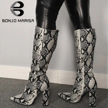 BONJOMARISA Classic Lady Snake Print Winter Pointed Toe Zipper High Heels Mid Calf Boots Women Casual Party Shoes Woman
BONJOMARISA Classic Lady Snake Print Winter Pointed Toe Zipper High Heels Mid Calf Boots Women Casual Party Shoes Woman