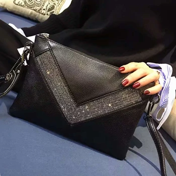 Women's Cow Leather Bag 2020 New Model Elegant Clutch Korean Fashion All-match Diamond Bag Shoulder Bag over-the-Shoulder Bag
Women's Cow Leather Bag 2020 New Model Elegant Clutch Korean Fashion All-match Diamond Bag Shoulder Bag over-the-Shoulder Bag