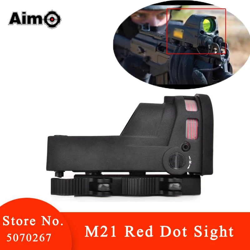 Aim-O M21 Self Illuminated Red Dot for Rifle Airsoft Reflex Sight QD Mount Optics Sight with Killflash Riflescopes AO3045
Aim-O M21 Self Illuminated Red Dot for Rifle Airsoft Reflex Sight QD Mount Optics Sight with Killflash Riflescopes AO3045
