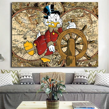 World Map Scrooges McDuckes Carl Barks Fishing Comics Paintings on Canvas Modern Art Decorative Wall Pictures Home Decoration 1
World Map Scrooges McDuckes Carl Barks Fishing Comics Paintings on Canvas Modern Art Decorative Wall Pictures Home Decoration 1