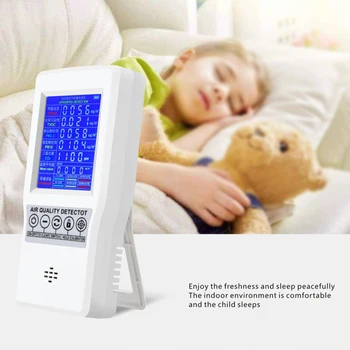 Home Office Formaldehyde Air Quality Monitor PM2.5 PM10 CO2 Professional LCD Display Multifunctional AQI Detector Measuring Tool
Home Office Formaldehyde Air Quality Monitor PM2.5 PM10 CO2 Professional LCD Display Multifunctional AQI Detector Measuring Tool