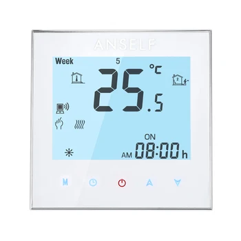 16A 110~240V Electric Heating WIFI Smart Thermostat with Touchscreen LCD Display Durable Programmable Temperature Controller
16A 110~240V Electric Heating WIFI Smart Thermostat with Touchscreen LCD Display Durable Programmable Temperature Controller