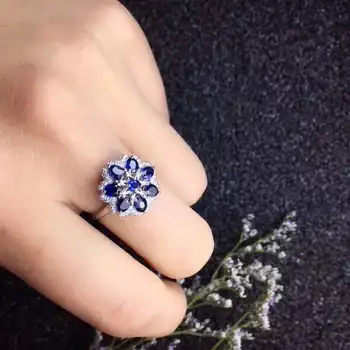 Flower Styple Lady Ring Genuine Natural And Real Sapphire Ring Wedding Ring Engagement Anniversary Fine Jewelry
Flower Styple Lady Ring Genuine Natural And Real Sapphire Ring Wedding Ring Engagement Anniversary Fine Jewelry