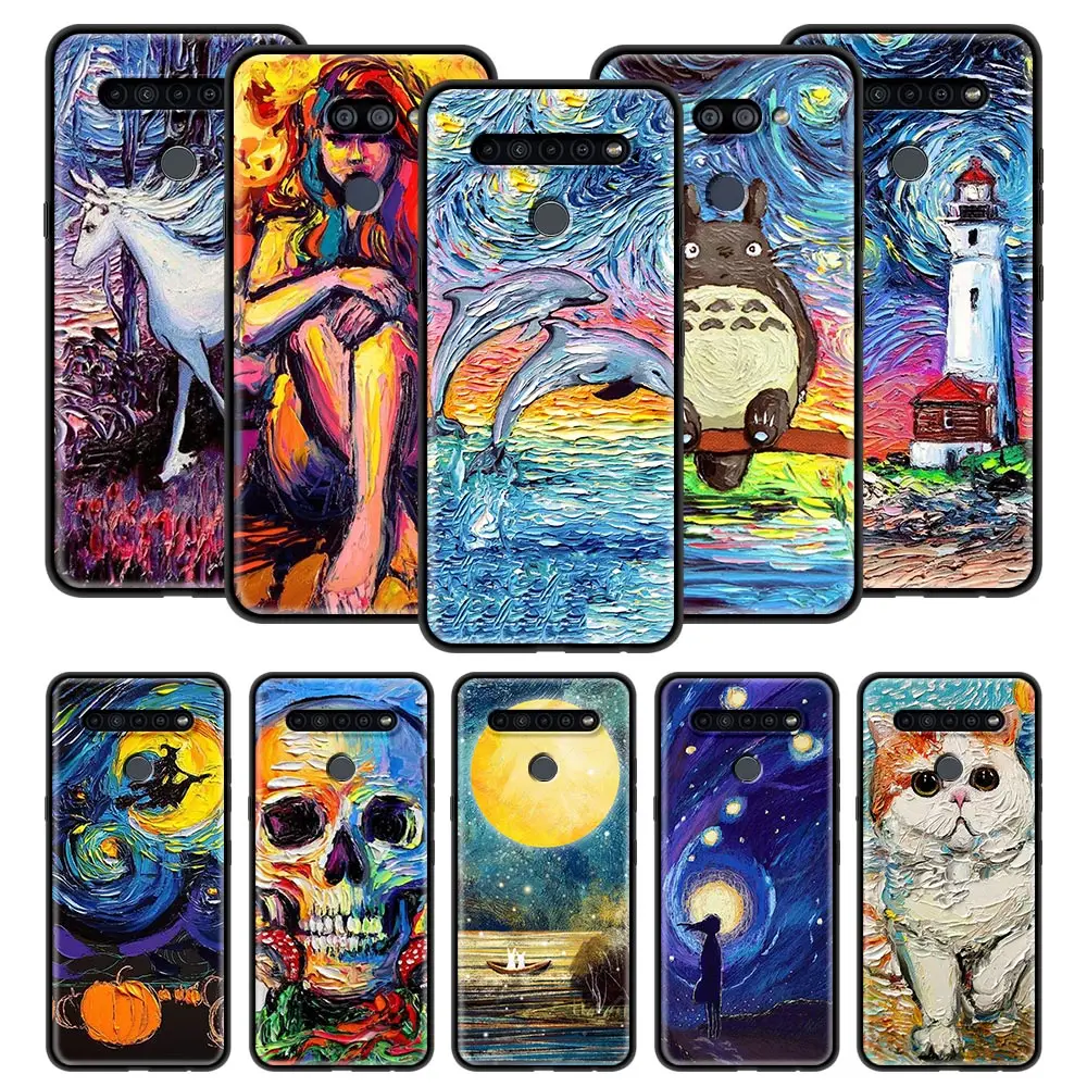 

3D animal cat relief art Case For LG K41s K61 K40s K40 K50 K50s G6 G7 G8 K31 K42 K52 K62 K71 Silicone Soft Black Back Cover