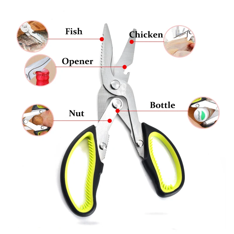 Stainless Steel Kitchen Scissors Shears Cutter Scissors Cooking Tools Frozen Bone Meat Cutter Nut Beer Can Opener Kitchen Tools
Stainless Steel Kitchen Scissors Shears Cutter Scissors Cooking Tools Frozen Bone Meat Cutter Nut Beer Can Opener Kitchen Tools
