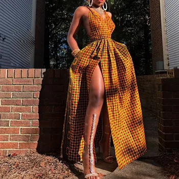 2020 Summer Diy Bandage Dress Women Long Dress Suit African Dress Irregular Dress Dashiki Split Long Dress Летнее Платье#35 
2020 Summer Diy Bandage Dress Women Long Dress Suit African Dress Irregular Dress Dashiki Split Long Dress Летнее Платье#35