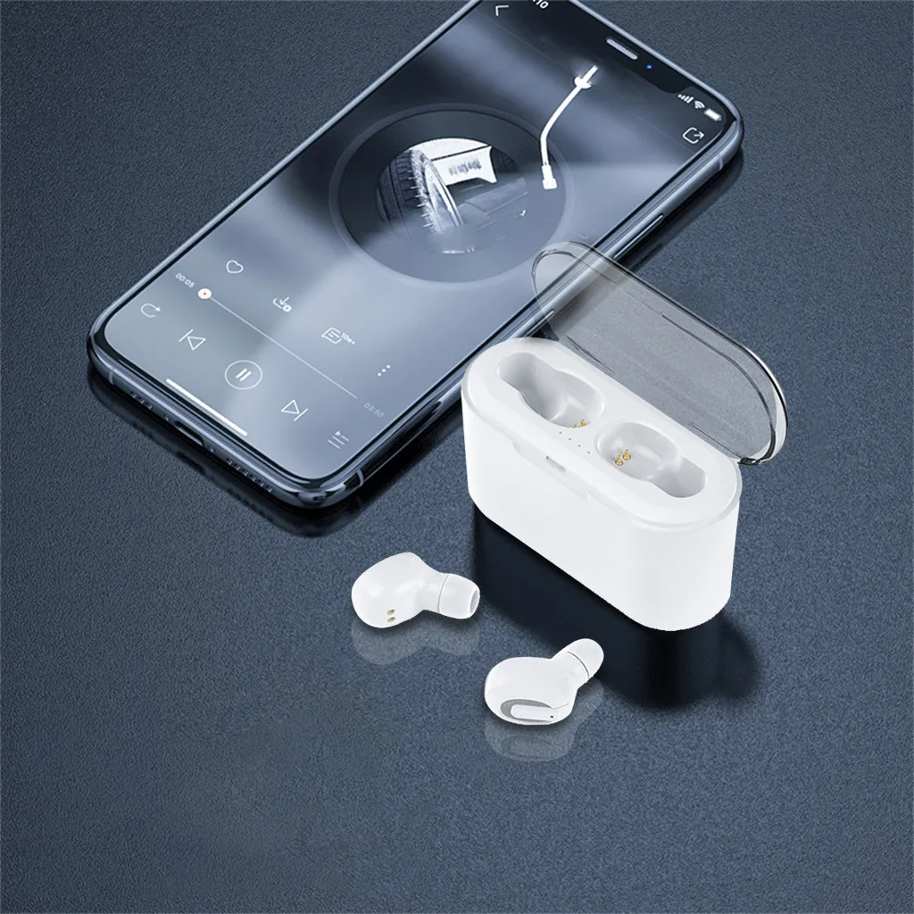 Binaural Wireless Mini Bluetooth Stereo Earphones In-Ear Headset Charging Case 2200mAh Wireless Stereo For iPhone Xiaomi
Binaural Wireless Mini Bluetooth Stereo Earphones In-Ear Headset Charging Case 2200mAh Wireless Stereo For iPhone Xiaomi