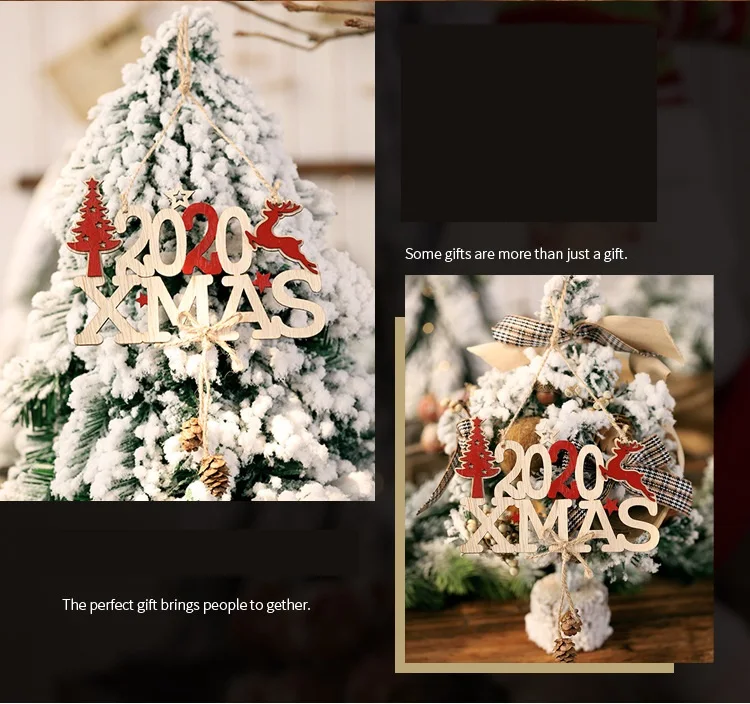 xmas wooden ornament christmas decoration pendant new year home