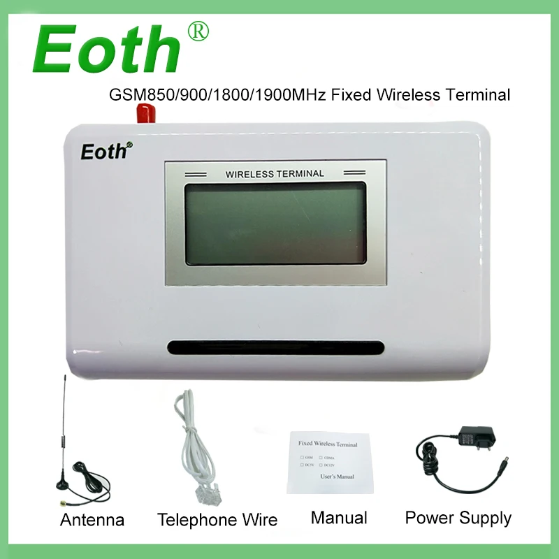 GSM 850/900/1800/1900MHZ phone Fixed wireless terminal LCD display support alarm system PABX clear voice stable signal landlines
GSM 850/900/1800/1900MHZ phone Fixed wireless terminal LCD display support alarm system PABX clear voice stable signal landlines