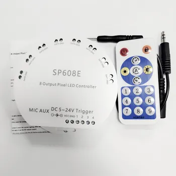 SP608E WS2812B Music Controller 8 CH Signal Output WS2811 SK6812 LED Light Strip Built In Mic IOS Android Bluetooth App DC5V-24V
SP608E WS2812B Music Controller 8 CH Signal Output WS2811 SK6812 LED Light Strip Built In Mic IOS Android Bluetooth App DC5V-24V