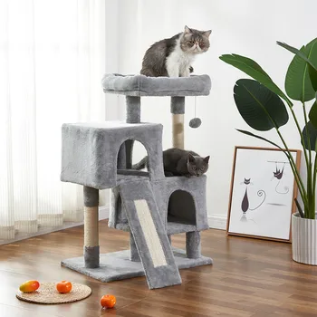 Home Cat Tree Tower Cat Stand Climbing Frame With Grass Ramps Cats Sleeping Area Indoor Pets Entertainment Center Light Gray 
Home Cat Tree Tower Cat Stand Climbing Frame With Grass Ramps Cats Sleeping Area Indoor Pets Entertainment Center Light Gray