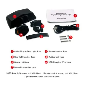 LED Bike Tail Light Rechargeable Remote Control Rear Turning Multifunctional Accessories Practical Safety Products
LED Bike Tail Light Rechargeable Remote Control Rear Turning Multifunctional Accessories Practical Safety Products