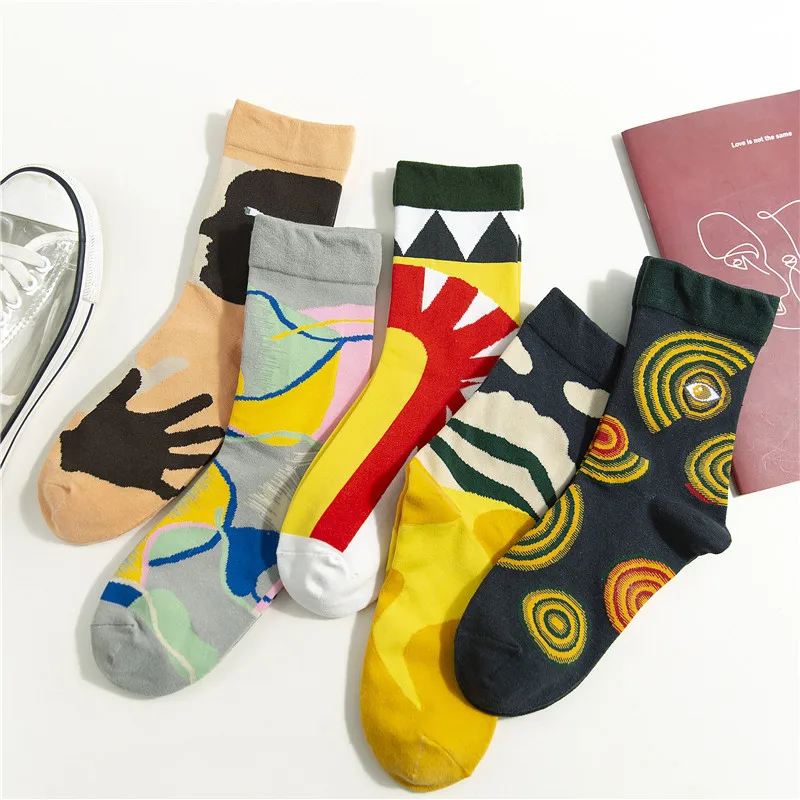 Women Casual Socks 2019 Autumn Winter New Fashion Trend Deodorant Cotton Cute Motion Retro Color Happy Printing Socks Women 
Women Casual Socks 2019 Autumn Winter New Fashion Trend Deodorant Cotton Cute Motion Retro Color Happy Printing Socks Women