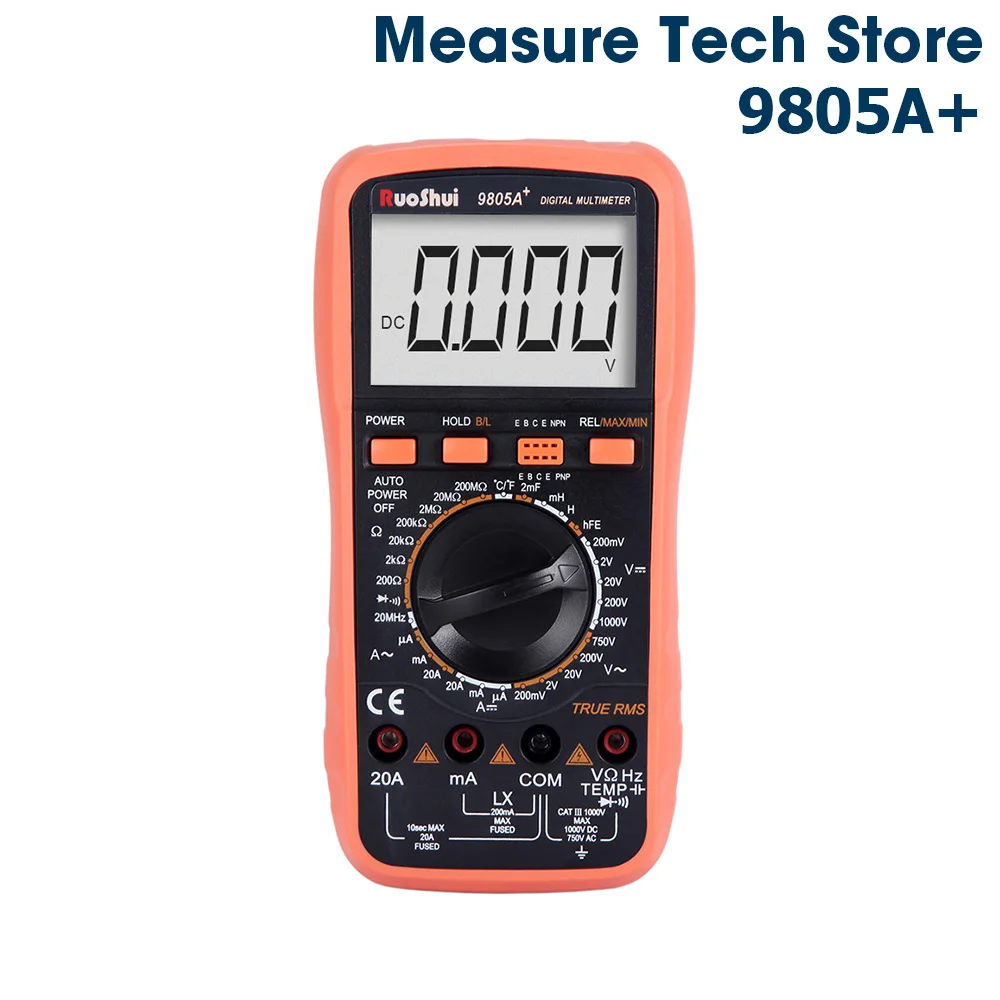 9805A+ Victor RuoShui True RMS Digital Multimeter Manual Resistance Capacitance Conductance Temperature Transistor multi meter
9805A+ Victor RuoShui True RMS Digital Multimeter Manual Resistance Capacitance Conductance Temperature Transistor multi meter