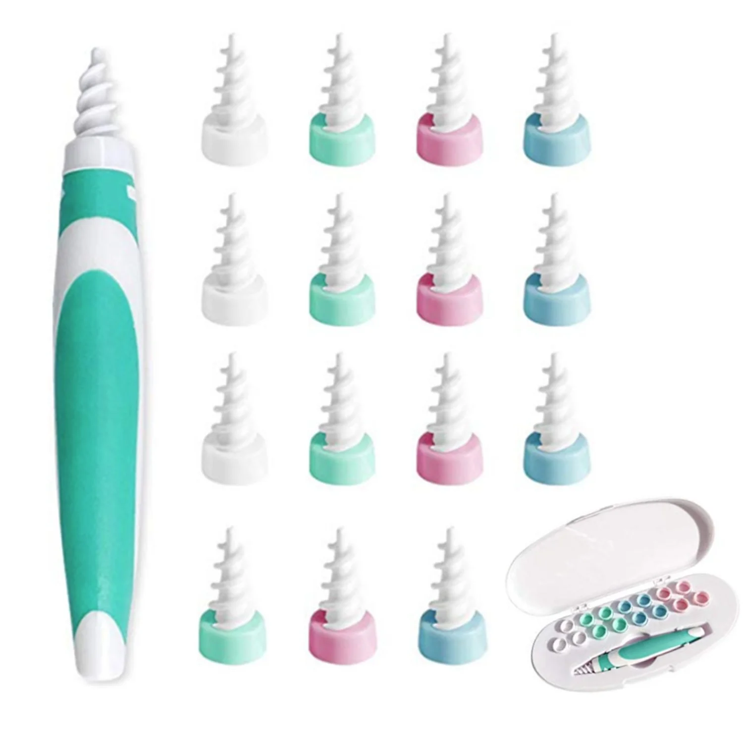Smart Spirals Ear Wax Removal Ear Care Clean Tool 15 Replacement Tips Ear-pick Cleaner Safe Pain-free
Smart Spirals Ear Wax Removal Ear Care Clean Tool 15 Replacement Tips Ear-pick Cleaner Safe Pain-free