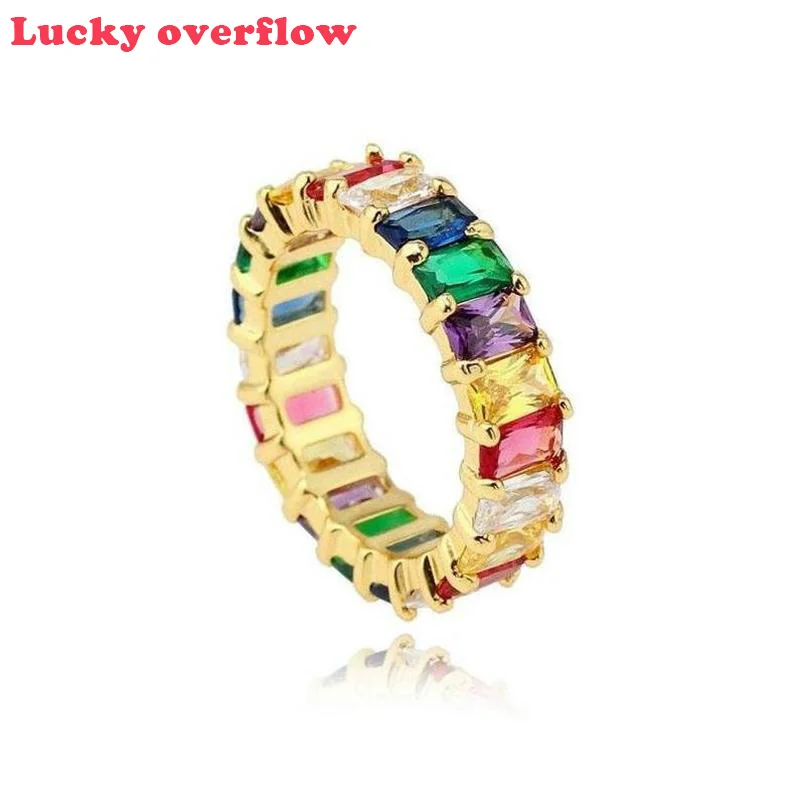 Luckyoverflow Fashion LuxuryRing Engagement Rainbow Trapezoid Stone Rings Women Finger Accessory Wedding Band Rings CE0976/11
Luckyoverflow Fashion LuxuryRing Engagement Rainbow Trapezoid Stone Rings Women Finger Accessory Wedding Band Rings CE0976/11