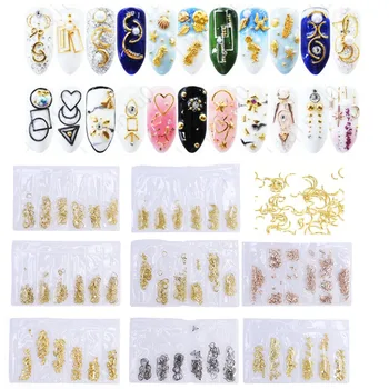 3D Rhinestone Metal Frame Nail Art Decoration Hollow Gold and Silver Accessorie for UV Gel Nail Designs Rivet Studs Manicure DIY
3D Rhinestone Metal Frame Nail Art Decoration Hollow Gold and Silver Accessorie for UV Gel Nail Designs Rivet Studs Manicure DIY