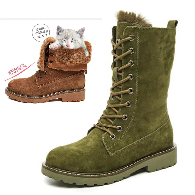 Genuine Cow suede Leather Plus Wool Winter Flat Shoes Woman Warm Snow Boots Ladies Fur Ankle Boots Fashion Moccasins Footwear
Genuine Cow suede Leather Plus Wool Winter Flat Shoes Woman Warm Snow Boots Ladies Fur Ankle Boots Fashion Moccasins Footwear