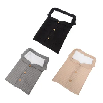 Newborn Baby Winter Warm Sleeping Bags Infant Button Knit Thick Plush Wrap Blanket Multi-purpose Swaddle Blanket New 
Newborn Baby Winter Warm Sleeping Bags Infant Button Knit Thick Plush Wrap Blanket Multi-purpose Swaddle Blanket New