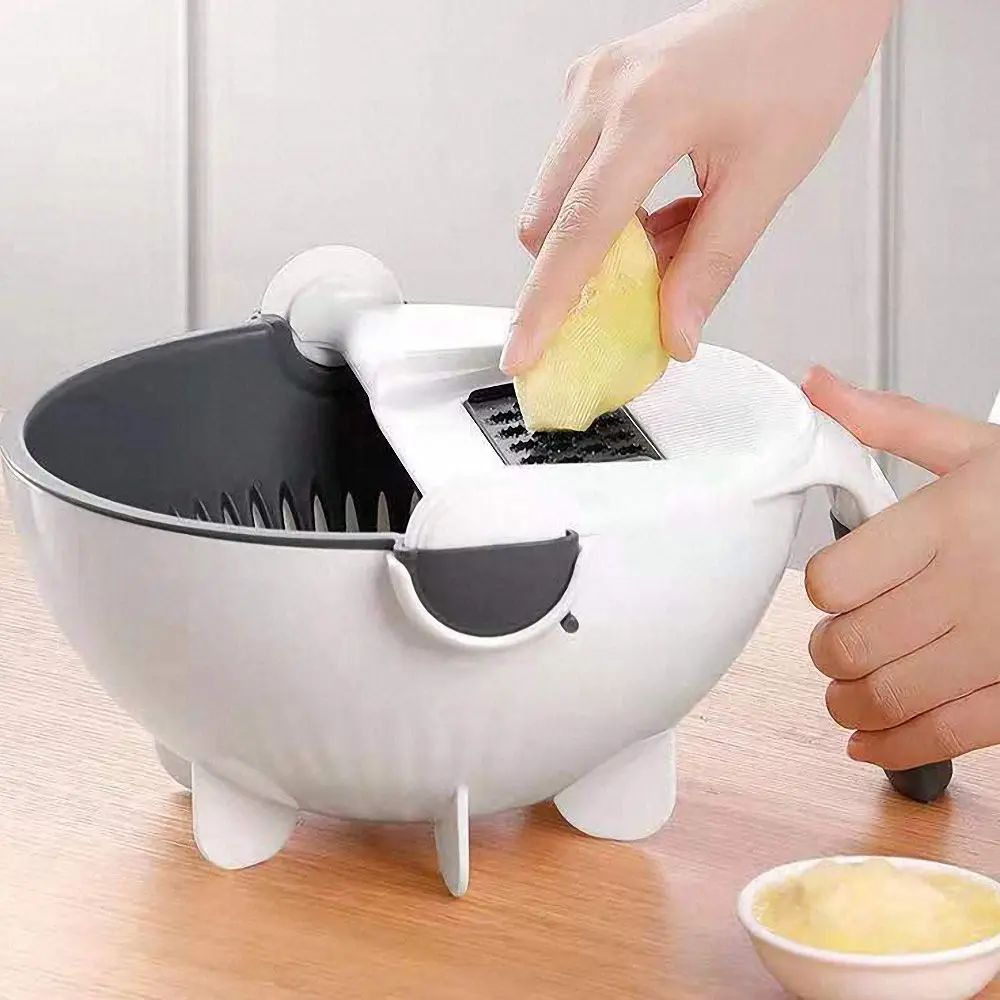 Cutter With Drain Basket Magic Rotate The Vegetable Multi-functional Kitchen Veggie Fruit Shredder Grater Slicer
Cutter With Drain Basket Magic Rotate The Vegetable Multi-functional Kitchen Veggie Fruit Shredder Grater Slicer