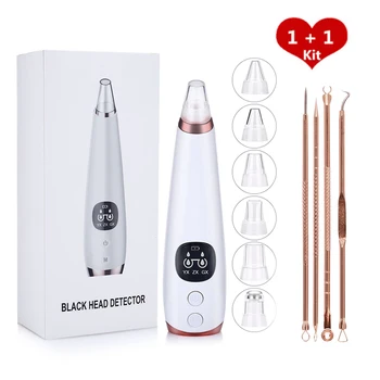 1 Set Black Head Remover Vacuum Extractor Tool Black Spots Removal Acne Point Noir Pore Cleaner Facial Skin Care Beauty Machine
