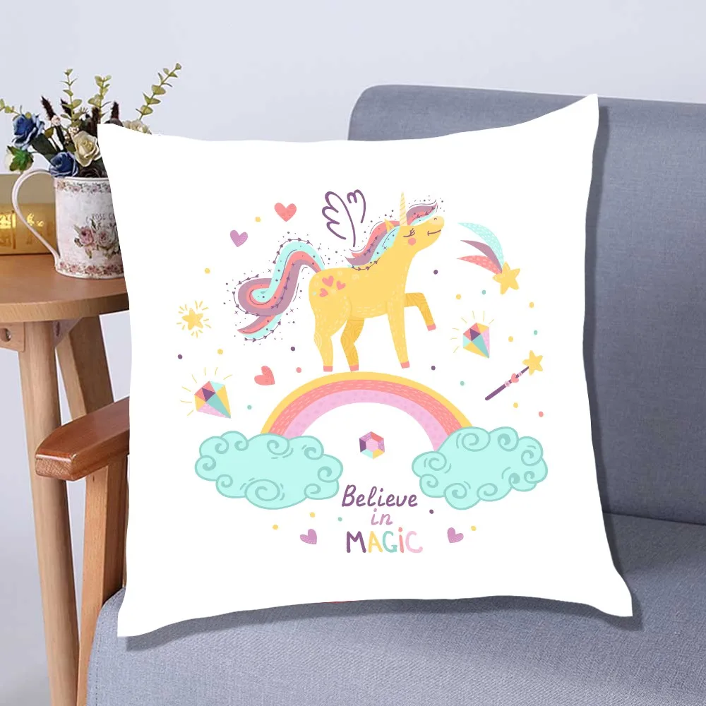 2 Pieces Magic Unicorn Pillowcase Animal Rainbow Bridge Cushion Cover Polyester for Room Sofa Office,Square Throw Pillow Covers
2 Pieces Magic Unicorn Pillowcase Animal Rainbow Bridge Cushion Cover Polyester for Room Sofa Office,Square Throw Pillow Covers