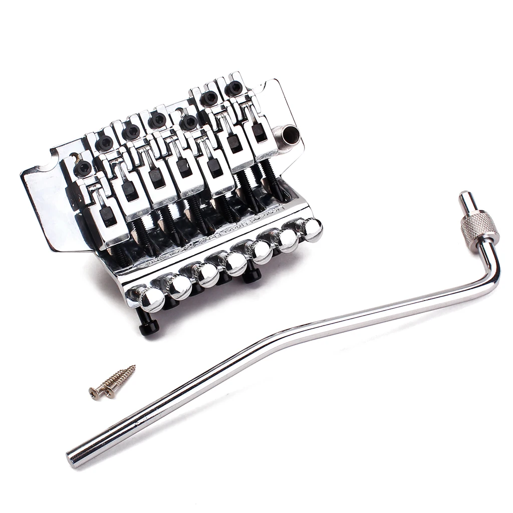 Electric Guitar Tremolo Bridge Double Locking Assembly System Chrome GA501 Electric Guitar Tremolo Bridge Double Locking Assembly System Chrome GA501