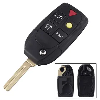 Universal 5 Buttons Car Remote Flip Folding Key Fob Shell Cover Uncut Blade for Volvo Car Accessories
Universal 5 Buttons Car Remote Flip Folding Key Fob Shell Cover Uncut Blade for Volvo Car Accessories