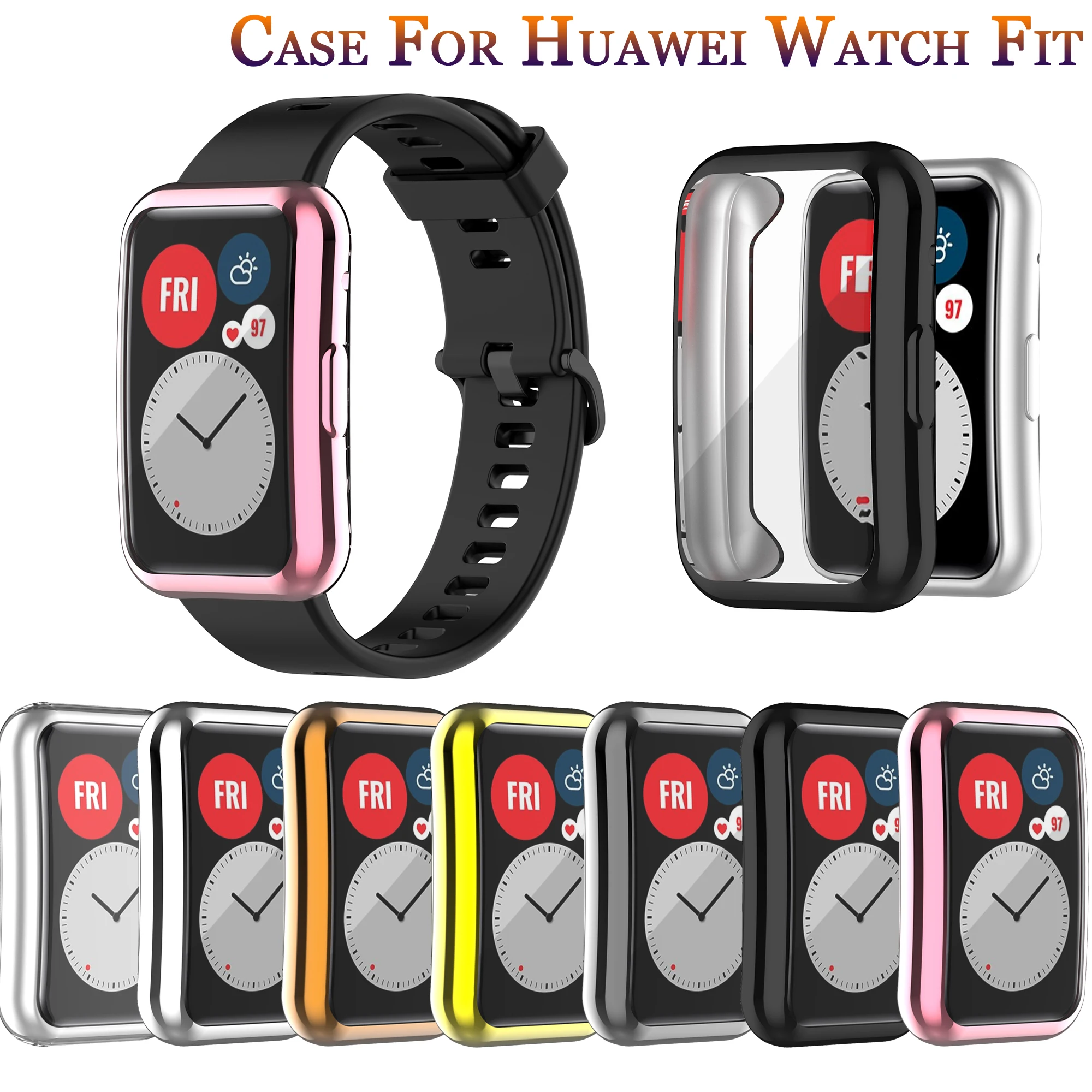 TPU Soft Protective Cover For Huawei Watch Fit Case Full Screen Protector Shell Bumper Plated Classic Cases For Huawei Watch Fit
TPU Soft Protective Cover For Huawei Watch Fit Case Full Screen Protector Shell Bumper Plated Classic Cases For Huawei Watch Fit