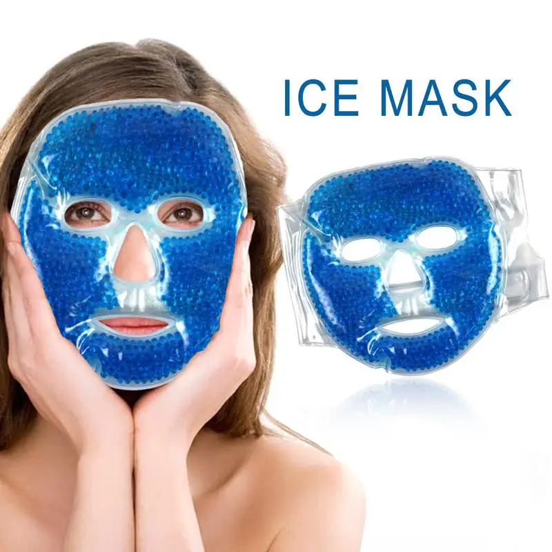 

Cold Gel Face Mask Therapy Gel Bead Full Face Cooling Mask Fatigue Relief Relaxation Pad With Cold Pack Facial Mask Mascarilla