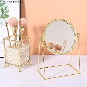 Make Up Decorative Mirror Portable European Style Phnom Penh Round Mirror Multifunction Rotatable Desktop Table Storage Box
Make Up Decorative Mirror Portable European Style Phnom Penh Round Mirror Multifunction Rotatable Desktop Table Storage Box